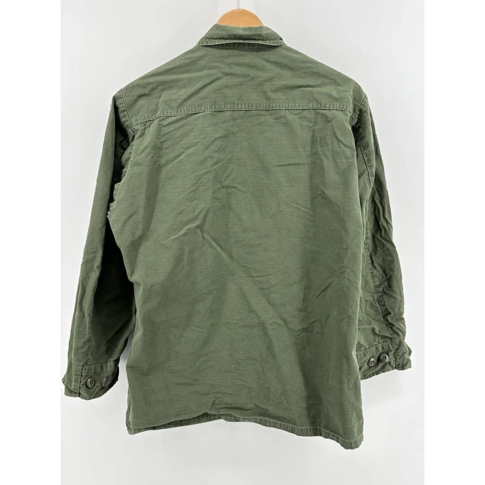 Vietnam Jacket 107 Combat Ripstop Slant Tropical Wind Ripped Mens Small